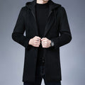 Men's unique hooded trench coat