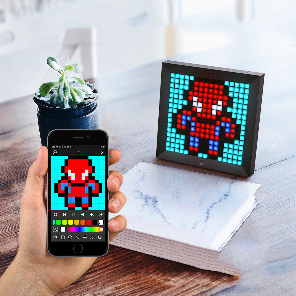 Divoom PIXOO Bluetooth Pixel Digital Photo Frame Wall Time Decoration