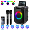 Portable Wireless Party Speaker With LED Light 2 Wireless Mics and Remote Control