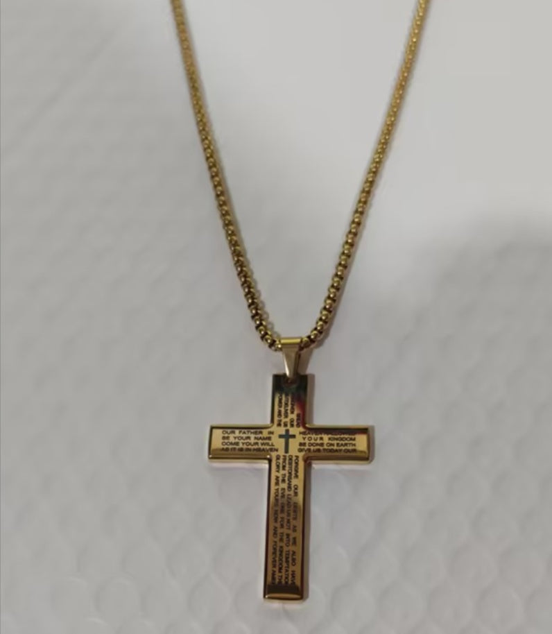 Cross Necklace Titanium Steel Men's Necklace