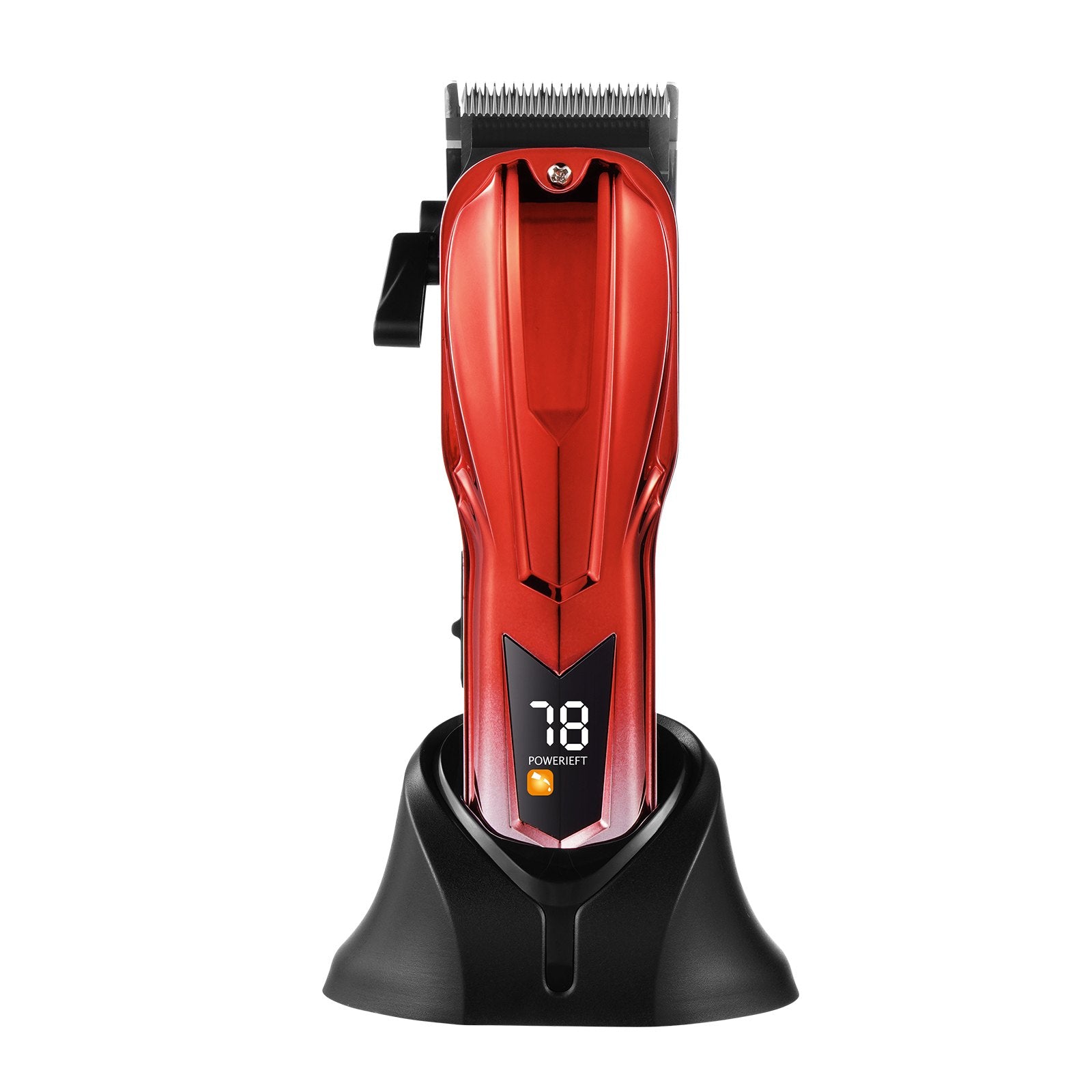 Red Professional Hair Clipper For Men, Cordless Barber Clipper With 6800RPM Brushless Motor & LED Display